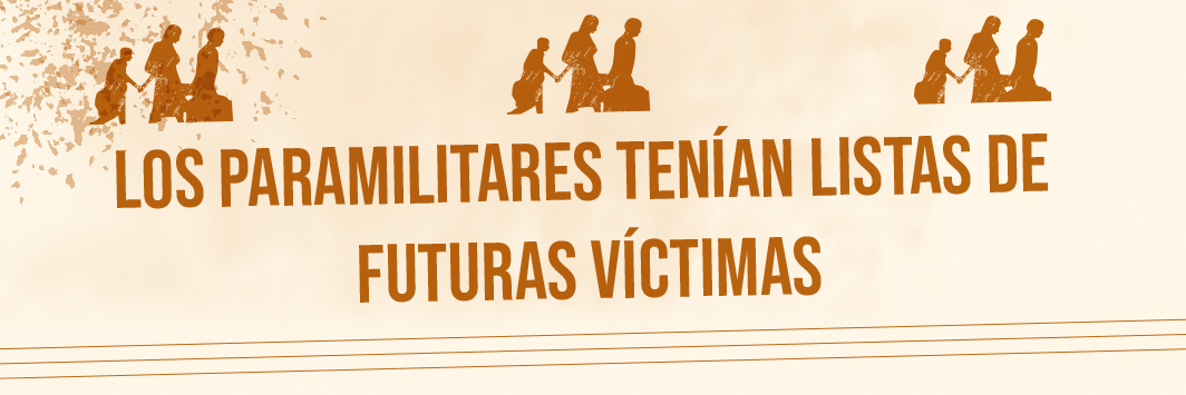 LOS PARAMILITARES TENÍAN LISTAS DE FUTURAS VÍCTIMAS