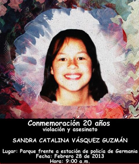 Homenaje Póstumo A Sandra Catalina Niña Violada Y Asesinada Por Miembro De La Policía Nacional 4805