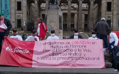 Huelga de hambre de trabajadores de Coca-Cola por inminente despido masivo y otras violaciones a sus derechos