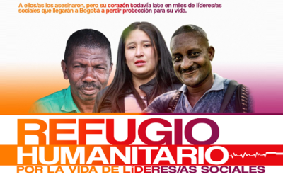 Líderes y lideresas sociales de toda Colombia llegaron a Bogotá para instalar el Refugio Humanitario por la vida