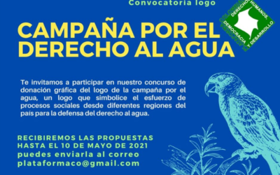 Invitación para participar en el concurso para la elección del logo oficial de la Campaña Nacional por el Derecho al Agua en Colombia.