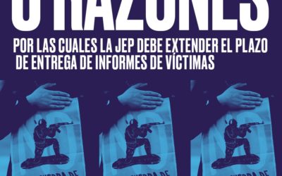 Organizaciones sociales piden a la  JEP extender el plazo de entrega de informes de víctimas